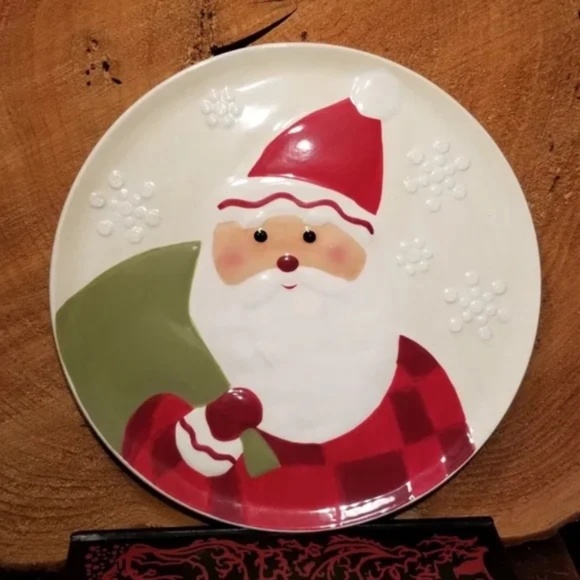 Holiday Santa Cookie Plate - Picture 1 of 11